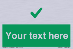 IV7141: Custom green background, green tick sign