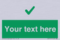 IV7141: Custom green background, green tick sign