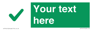 IV7141: Custom green background, green tick sign