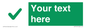 IV7141: Custom green background, green tick sign