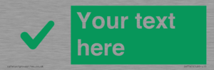IV7141: Custom green background, green tick sign