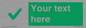 IV7141: Custom green background, green tick sign