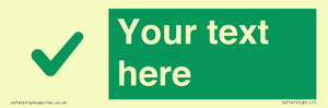 IV7141: Custom green background, green tick sign