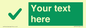 IV7141: Custom green background, green tick sign