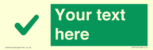 IV7141: Custom green background, green tick sign