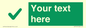 IV7141: Custom green background, green tick sign