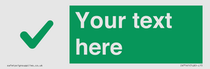 IV7141: Custom green background, green tick sign