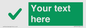 IV7141: Custom green background, green tick sign
