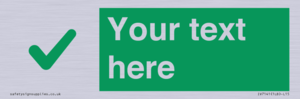 IV7141: Custom green background, green tick sign
