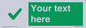 IV7141: Custom green background, green tick sign