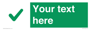IV7141: Custom green background, green tick sign