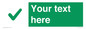 IV7141: Custom green background, green tick sign