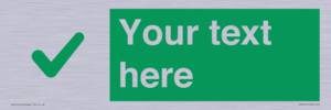 IV7141: Custom green background, green tick sign