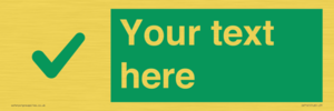 IV7141: Custom green background, green tick sign