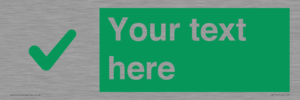 IV7141: Custom green background, green tick sign