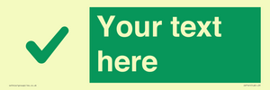 IV7141: Custom green background, green tick sign