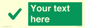 IV7141: Custom green background, green tick sign