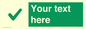 IV7141: Custom green background, green tick sign