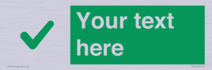 IV7141: Custom green background, green tick sign