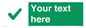 IV7141: Custom green background, green tick sign