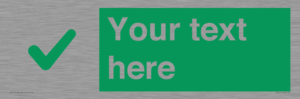 IV7141: Custom green background, green tick sign