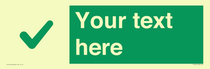 IV7141: Custom green background, green tick sign