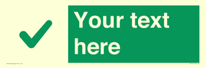 IV7141: Custom green background, green tick sign