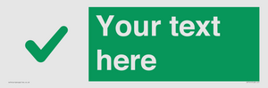 IV7141: Custom green background, green tick sign
