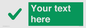 IV7141: Custom green background, green tick sign