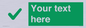 IV7141: Custom green background, green tick sign