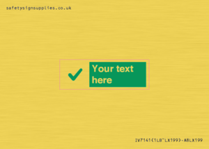 IV7141: Custom green background, green tick sign