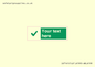 IV7141: Custom green background, green tick sign
