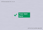 IV7141: Custom green background, green tick sign
