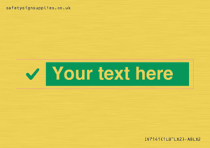 IV7141: Custom green background, green tick sign