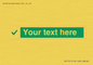 IV7141: Custom green background, green tick sign