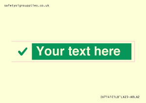 IV7141: Custom green background, green tick sign
