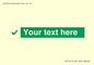 IV7141: Custom green background, green tick sign