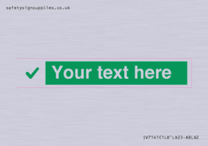 IV7141: Custom green background, green tick sign