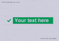 IV7141: Custom green background, green tick sign