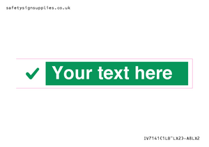 IV7141: Custom green background, green tick sign