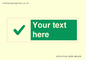IV7141: Custom green background, green tick sign