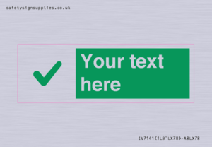 IV7141: Custom green background, green tick sign