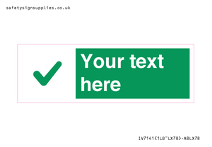 IV7141: Custom green background, green tick sign