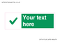 IV7141: Custom green background, green tick sign