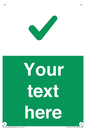 IV7141: Custom green background, green tick sign