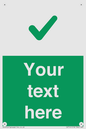 IV7141: Custom green background, green tick sign