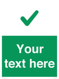 IV7141: Custom green background, green tick sign