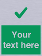 IV7141: Custom green background, green tick sign
