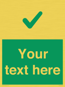 IV7141: Custom green background, green tick sign