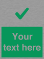 IV7141: Custom green background, green tick sign
